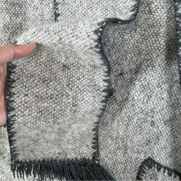 Kety Psara Gray Wool Knit Coat Reversible Handmade Greece Artisan Jacket Boho S - Picture 5 of 15